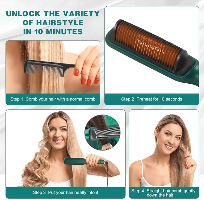 Professional Hair Straightener Brush (3 in 1)